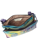 Hand Painted Multi Compartment Crossbody