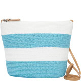 Wide Stripe Paper Straw Crossbody
