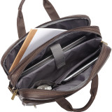 Colombian Leather Double Compartment Laptop Bag