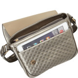 Metallic Tablet Crossbody Bag