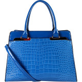 Faux-leather Double-handle Handbag