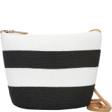 Wide Stripe Paper Straw Crossbody
