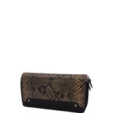Snake Embossed Leather Wallet