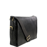 William Horizontal 15" Laptop Compatible Leather Messenger