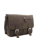 16" Leather Messenger Bag