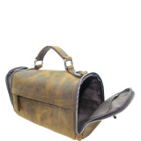 11" Mini Leather Duffle Handbag