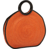 Milan Straw Top Handle Bracelet Round Bag