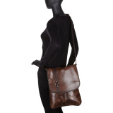 Vintage Laptop Vertical Slim Messenger Bag
