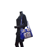 Patent Faux Leather Fold-Over Lock Tote