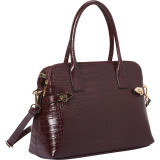 Aria Croco Shoulder Bag