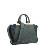 Two Tone Winged Satchel