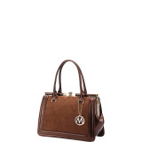 Marigold Kiss-Lock Patent Celebrity Style Satchel