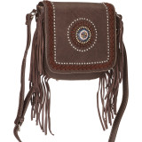 Fringe Crossbody with Colorful Concho