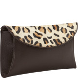 Pebbled Leather & Haircalf Clutch