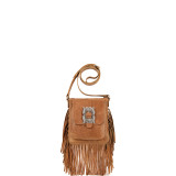 Eagle Feather Soft Crossbody Fringe Bag