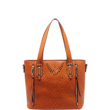 Faye Drive Laser-Cut Shoulder Bag