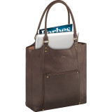 Premium Leather/Poly 16" Laptop Bucket Tote