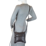 Soft Drum Dyed Leather Square Crossbody Bag