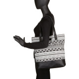 Canvas Tote With Skull Applique