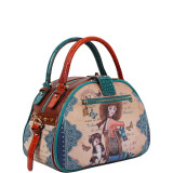 Nikita Print Bowler Bag