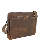 12.5" Leather Messenger Slim Bag