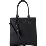 Saffiano Multi-colored Faux Leather Structured Shopper Tote Handbag