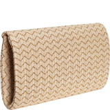 Straw Clutch In Chevron