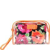 Tropicana Two Piece Cosmetic Bag Set with Wristlet