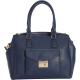 Saffiano Faux Leather Satchel