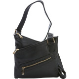 Multi-Zippered Messenger Crossbody