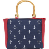 Bamboo Handle Anchor Mini Tote