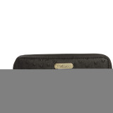 Ostrich Brights Slim Double Zip Wallet with Wristlet