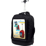 18" Selfie Rolling Backpack w/ Personalized Front Pocket