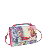 Tulip Girl Print Crossbody Wallet