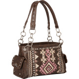 Tribal Design with Glitter Sequence Satchel