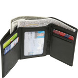 Cowhide Leather Trifold Wallet