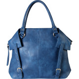 PU Leather Tote Diaper Bag with Baby Changing Pad and Bottle Insulation