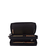 Snake Embossed Leather Wallet
