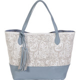 East/West Bi-color Paisley Tote