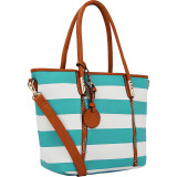 Marina Striped Tote Handbag