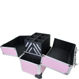 Rolling Makeup Salon 2 in 1 Train Case with Adjustable Dividers