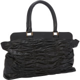 Black Leather Quilted Handbag