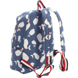 Screen Printed Whales On Cotton Laptop Backpack