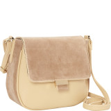 Suede Flap Saddle Bag