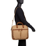 Casual Style Cotton Canvas Messenger Bag