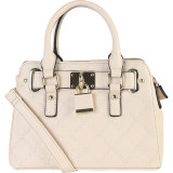 Women's Multicolor Faux-leather Front Lock Decoration Small Mini Shell-shape Top-handle Handbag