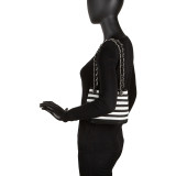 Paper Straw Stripe Mini Shoulder Bag