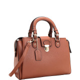 Satchel with Front Snap Lock Accent