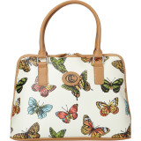 Butterfly Saffiano Dome Satchel