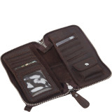 Full Grain Leather Long Shape Zipper Wallet